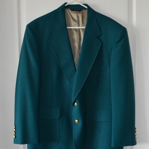 Lacrosse Blazer Suit Jacket Men's sz 44S green Made in USA - Picture 1 of 9